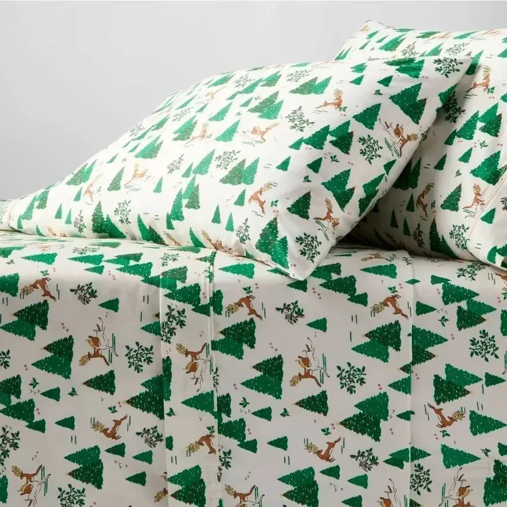 New Full 400 Thread Ct Christmas Holiday Performance Sheet Set Winter Threshold